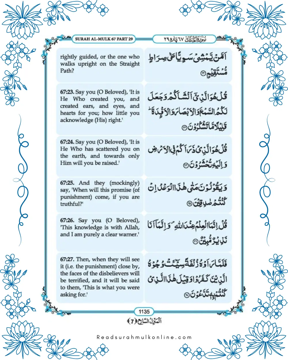 Surah Mulk in English page 5