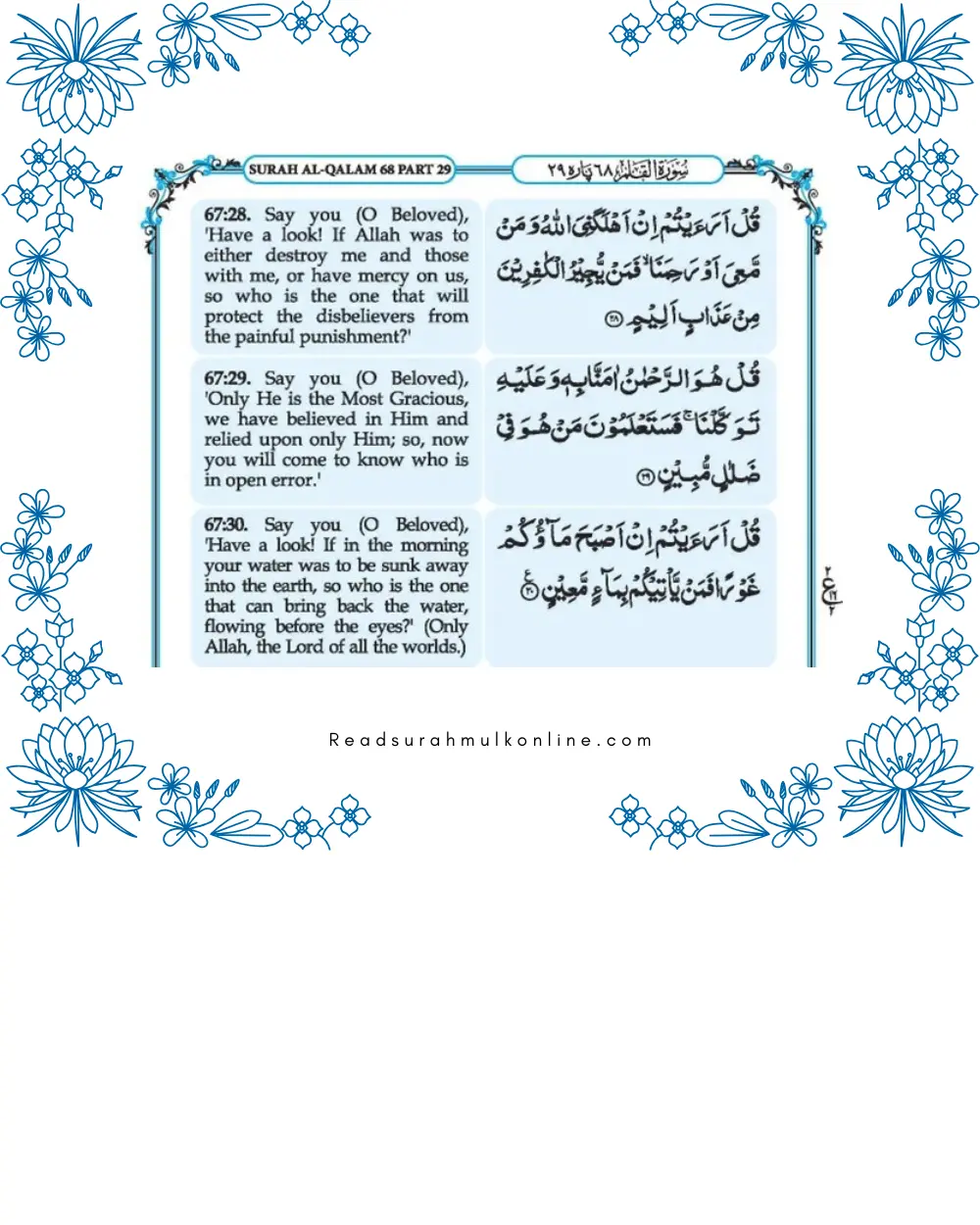 Surah Mulk in English page 6